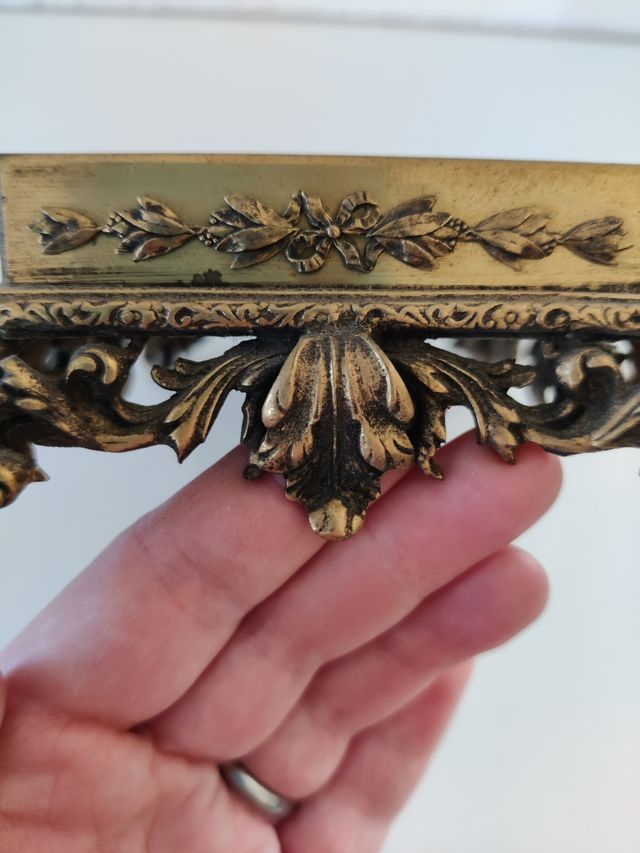 Base rettangolare per lampada in metallo