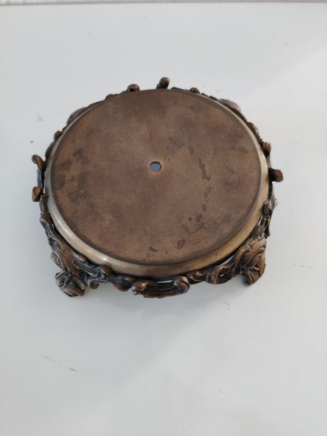 Base per lampada in metallo rotonda