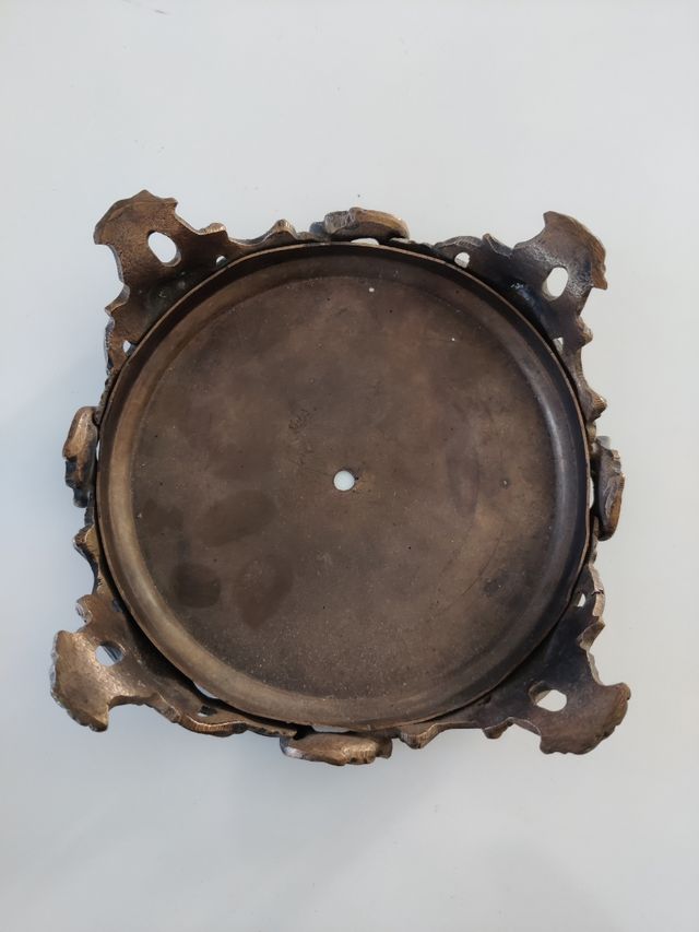 Base per lampada in metallo rotonda