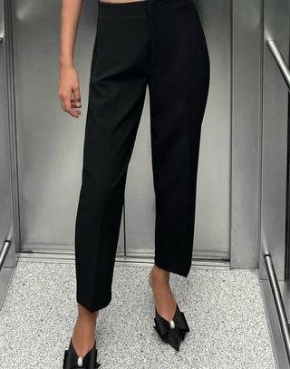 Pantalon pitillo talle alto zara