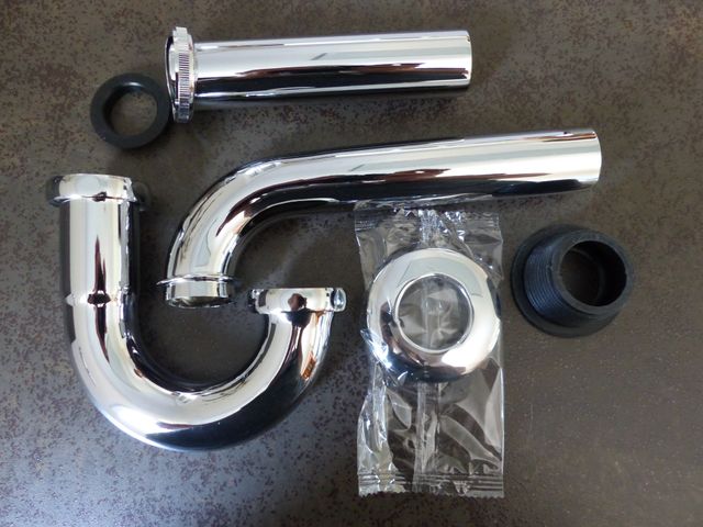 Sifón de Lavabo Universal 1/4" en Acero Inoxidable