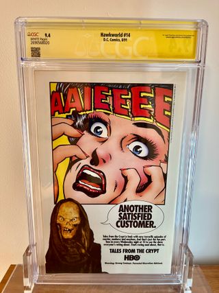 💎 Comic Gradeado+Firmado Hawkworld #14 👉 CGC 9.4