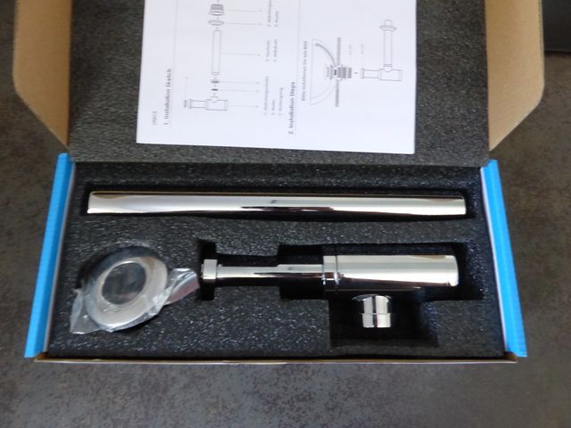 Sifón Universal para Lavabo,  Acero Inoxidable