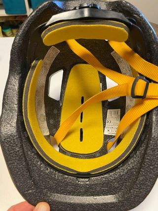Casco bicicleta niños Btwin 500 amarillo