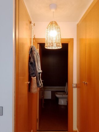 Lámpara de techo ratán+ Montura Ikea