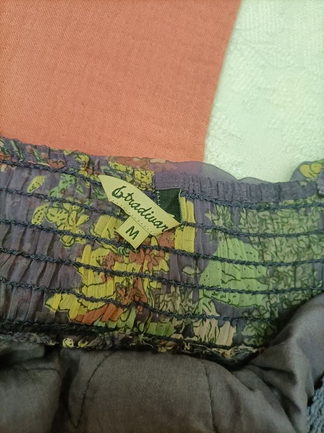 Vestido volantes floral morado 