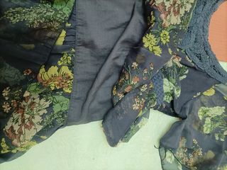 Vestido volantes floral morado 