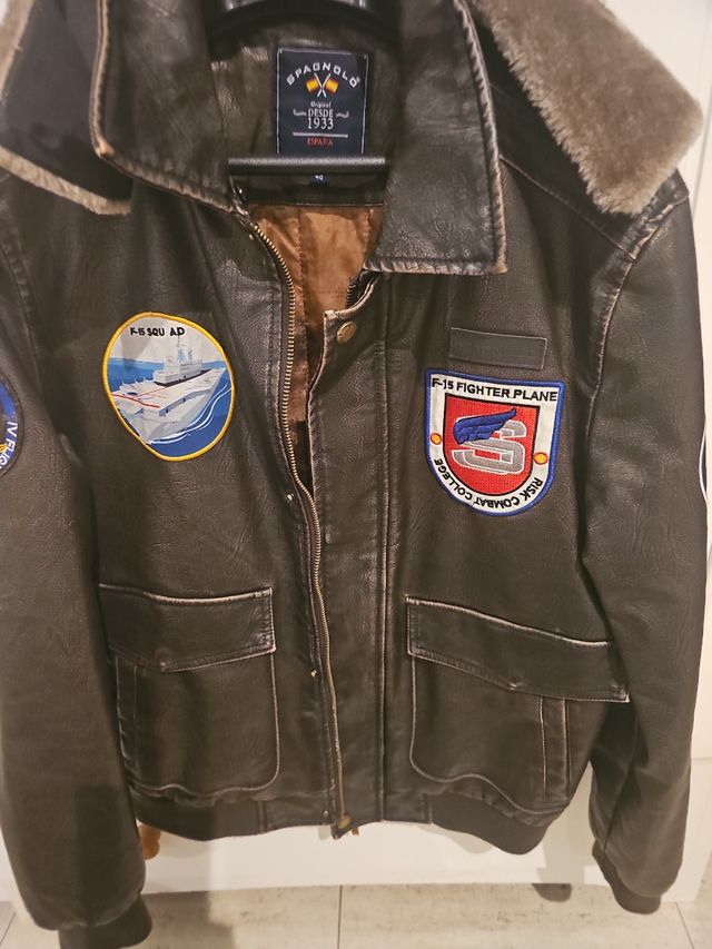 Chaqueta piel aviador spagnolo