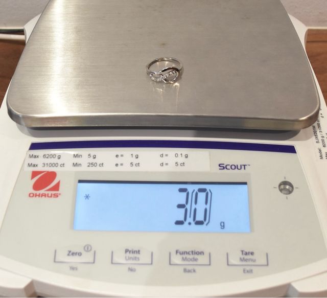 SORTIJA DE ORO BLANCO 18K/3.0Gr