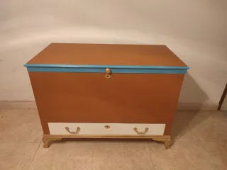 Arcón antiguo restaurado estilo hindú