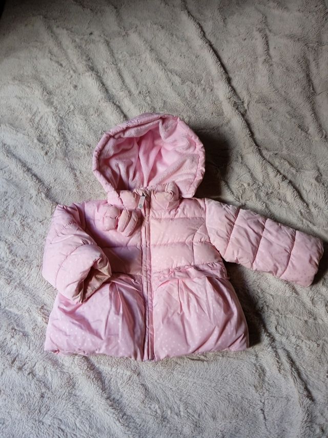 Abrigo bebé niña rosa 6-12 meses
