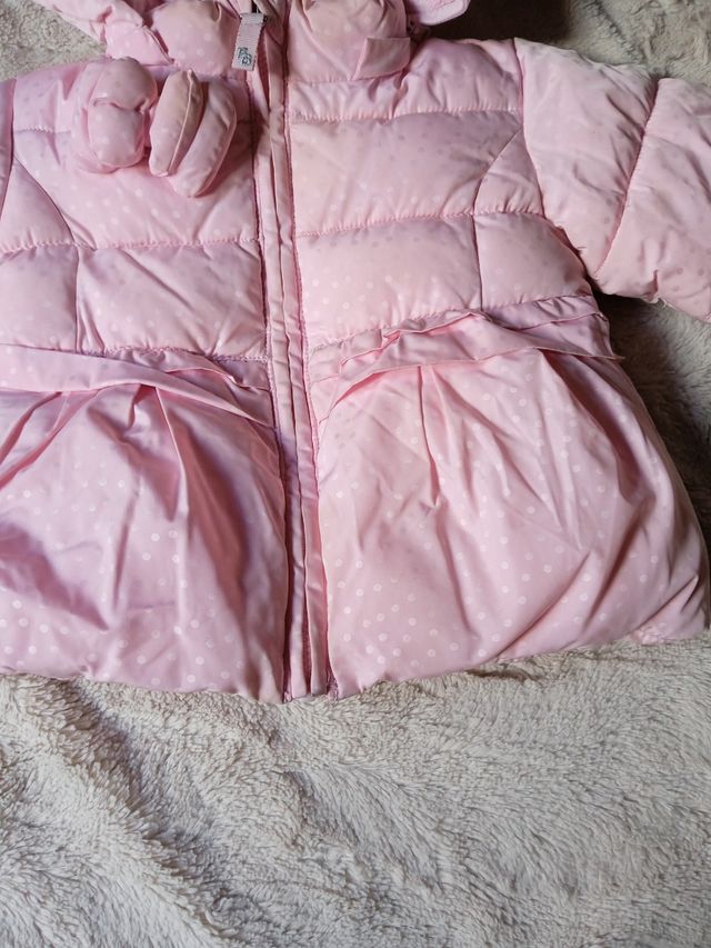 Abrigo bebé niña rosa 6-12 meses