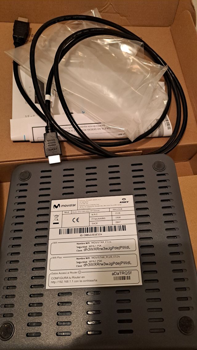 Router fibra óptica Movistar 4G