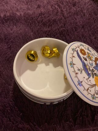 Joyero de porcelana fina Italiana