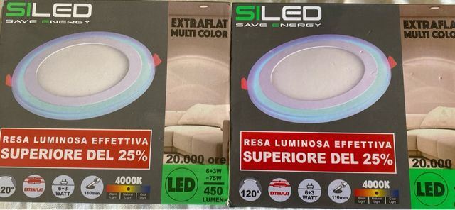 Coppia di Faretti LED luce bianco naturale