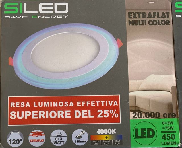 Coppia di Faretti LED luce bianco naturale