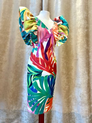 Vestido corto estampado