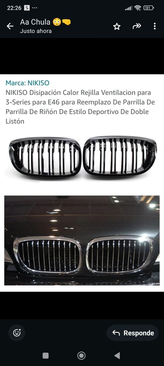 Rejilla de BMW serie 3
