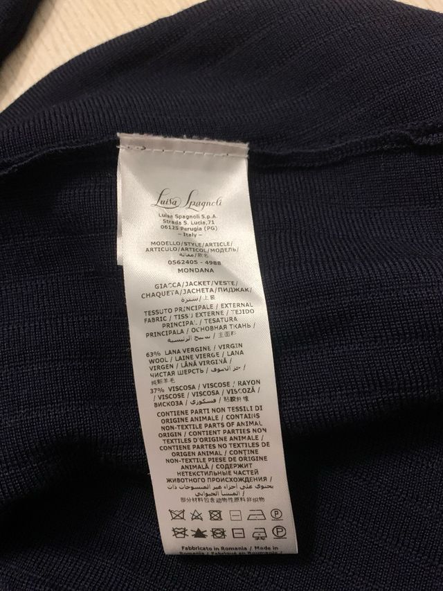 Cardigan blu XL Luisa Spagnoli