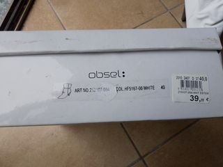 Stivaletti bianchi Obsel 40 a punta con tacco