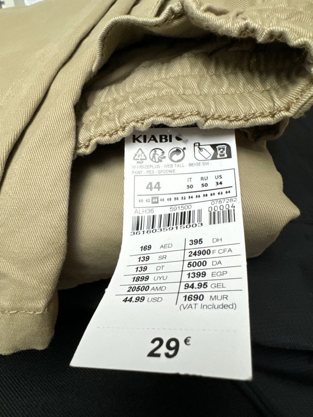 Pantalon Kiabi talla 44