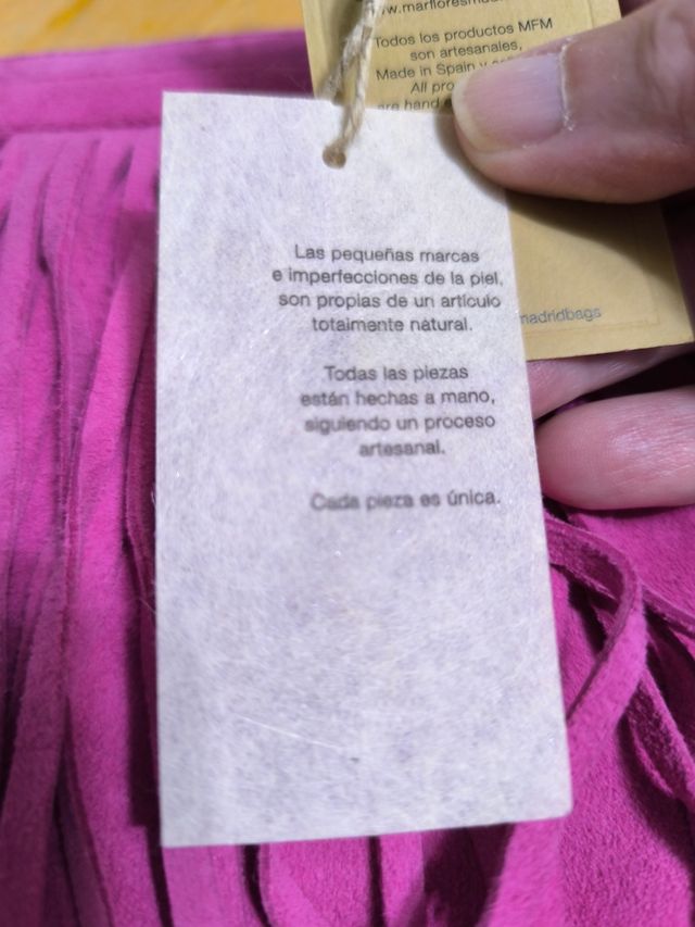 Bolso de serraje fabricado en España