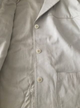 Giacca di pelle bianca donna