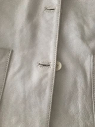 Giacca di pelle bianca donna