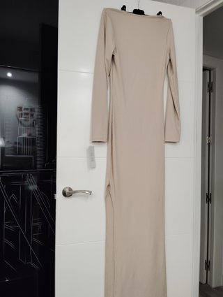 Vestido largo escote cuadrado