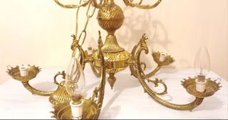 Lámpara de bronce para techo