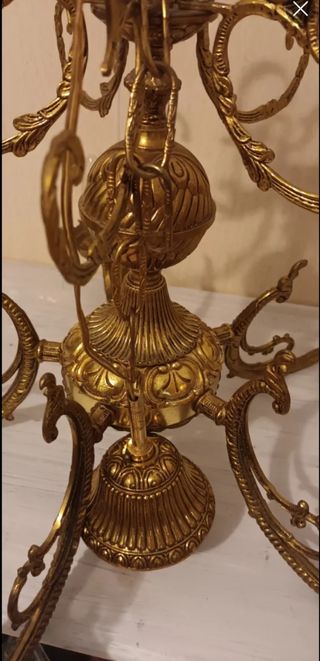 Lámpara de bronce para techo