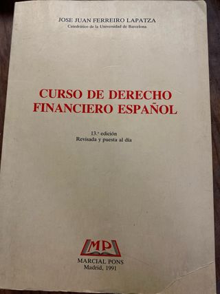 Curso de Derecho Financiero Español