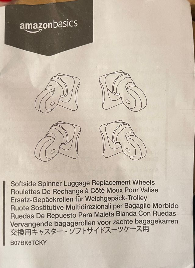 Juego ruedas maletas blandas,nuevas
