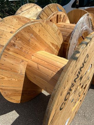 ♻️MESAS BOBINAS CARRETE MADERA CABLE CHILLPALET 🧵‼️