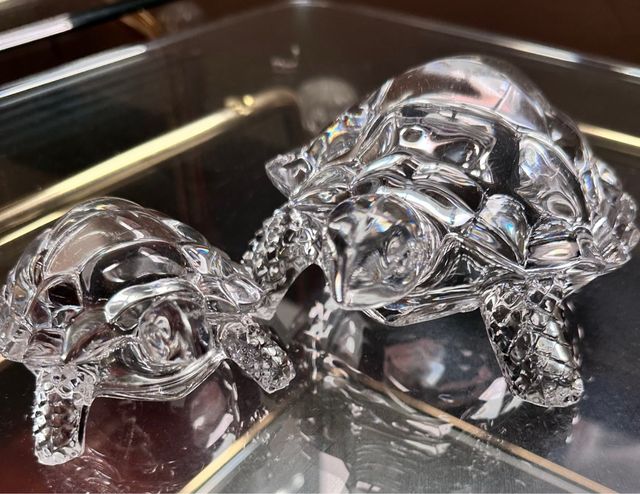 Firguras de decoracion: Tortugas de cristal