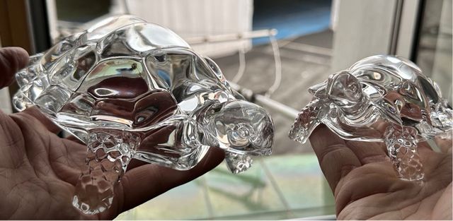 Firguras de decoracion: Tortugas de cristal