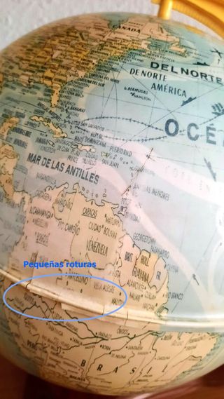 Globo terráqueo años 60