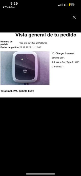 Cargador electrico vw