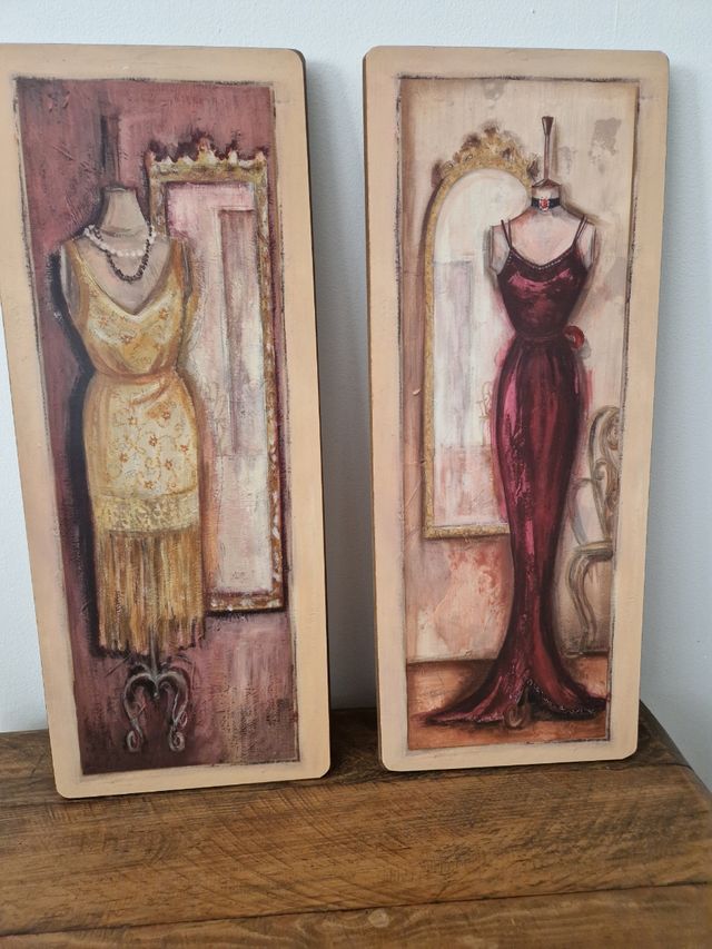 Lote 4 cuadros vintage