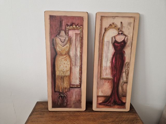 Lote 4 cuadros vintage