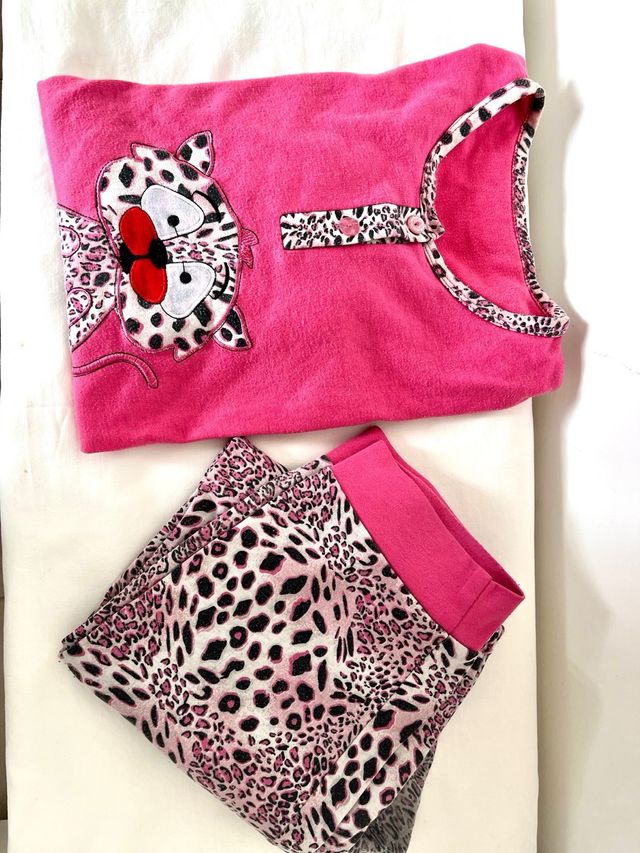Pigiama rosa caldo cotone S