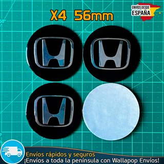 X4 Emblemas Honda 56mm Pegatinas Tapacubos Llantas