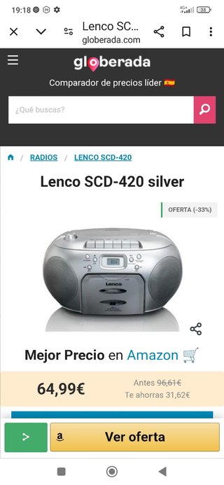 Radio cassette CD lenco nuevo