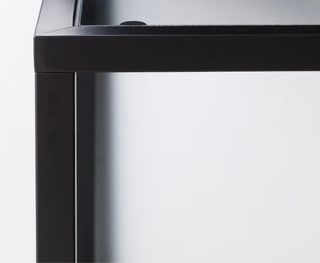 Mesa nido juego de 2 negro/marron vidrio, 90x50