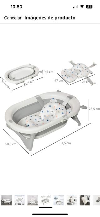 Bañera bebe plegable