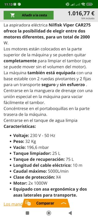 limpiadora de alfombras profesional.