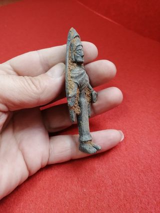 Exvoto ibero femenino orando buena patina bronce