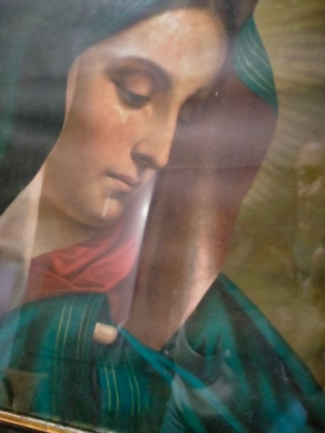 quadro madonna del dito oleografia