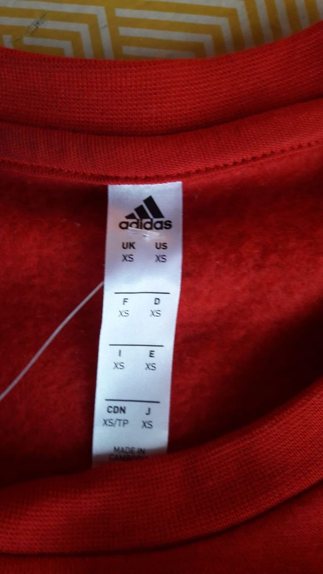 FELPA ADIDAS CORE 18 SW. NUOVA ANCORA ETICHETTATA