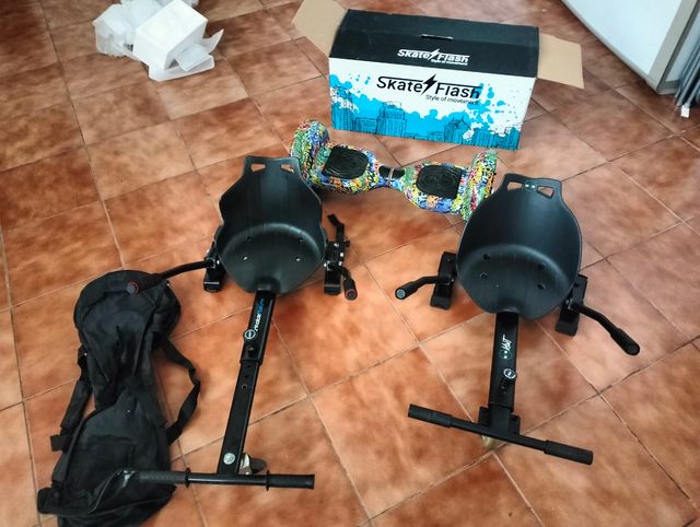 Hoverboard,2 carritos y mochila.